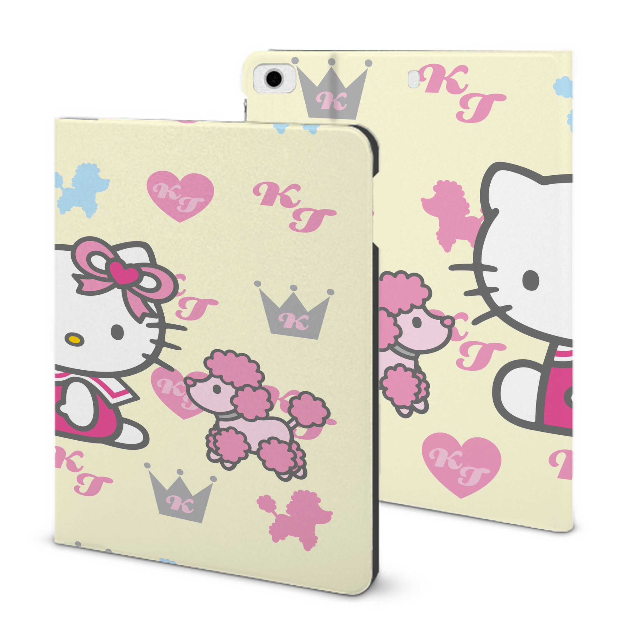 （画像用） Hello Kitty ハローキティ IPad ケース ブック型 PUレザー TPU 耐衝撃 軽量 薄型 ペン収納なし 全面保護 IPad 各モデル対応